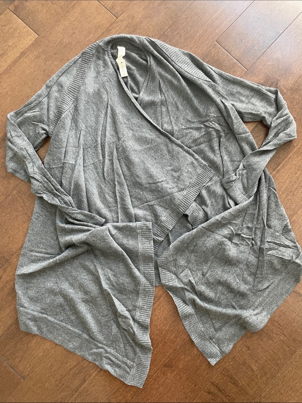 Lululemon- Lightweight Gray Open-Front Cardigan